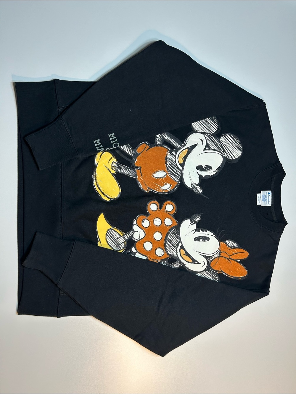 Champion Reverse Weave Disney Mickey Minnie Mouse Crewneck Sweatshirt